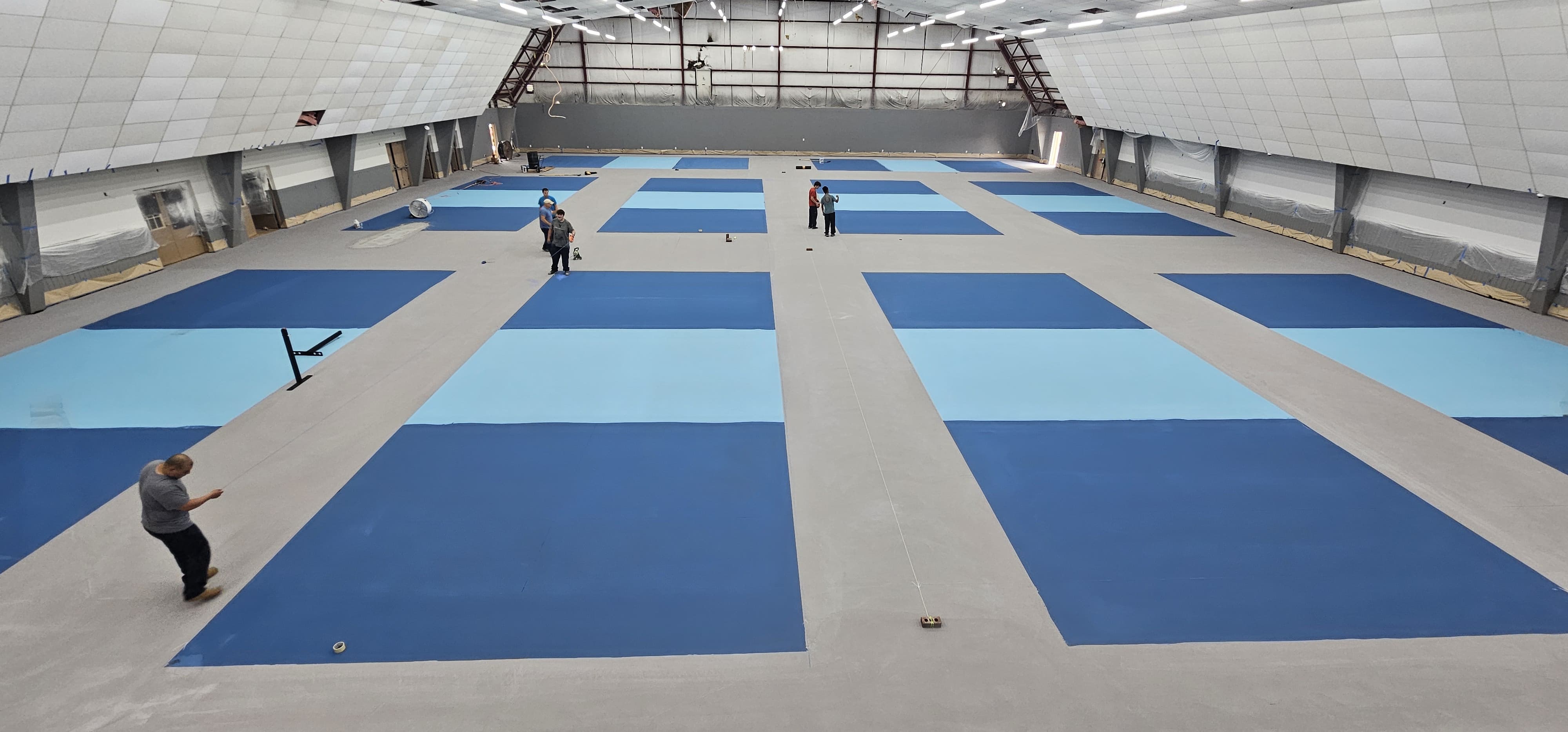 Courts getting painted